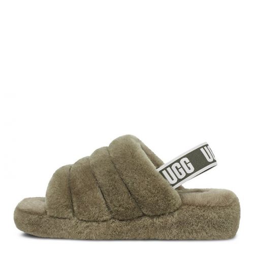 Womens Burnt Olive Fluff Yeah Slide Slippers 94059 by UGG from Hurleys