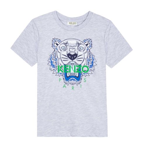 Boys Marl Grey Tiger JB 1 Bis S/s T Shirt 23602 by Kenzo from Hurleys