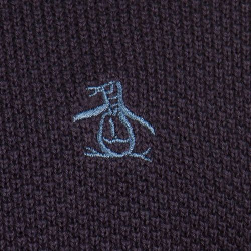 Mens Dark Sapphire Honeycomb Pique Knitted Jumper 71161 by Original Penguin from Hurleys