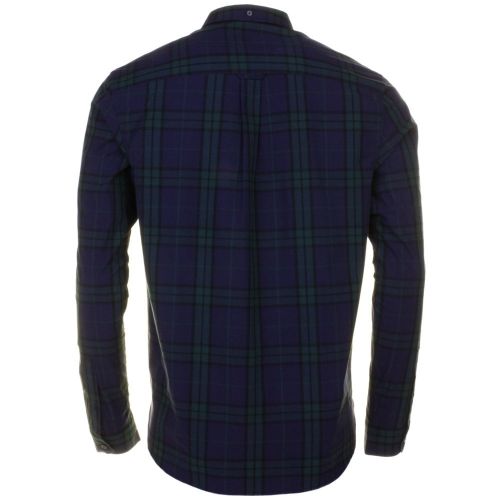 Mens Navy Check L/s Shirt 64927 by Lyle and Scott from Hurleys