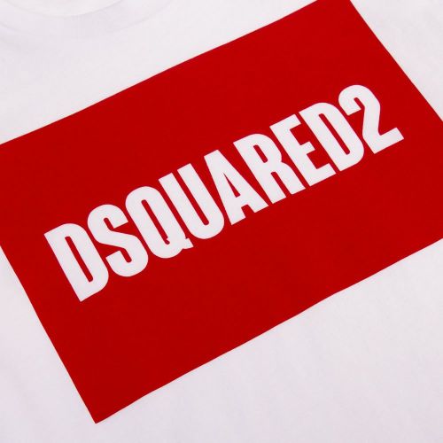 Boys White Logo Patch S/s T Shirt 91469 by Dsquared2 from Hurleys