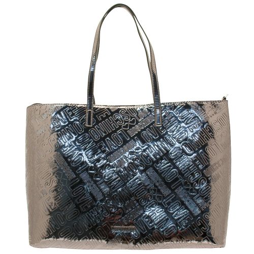 Womens Pewter Mirror Shine Shopper Bag & Purse 15660 by Love Moschino from Hurleys