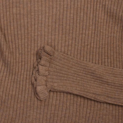 Womens Tigers Eye Vigrade Frill High Neck Knitted Jumper 94434 by Vila from Hurleys
