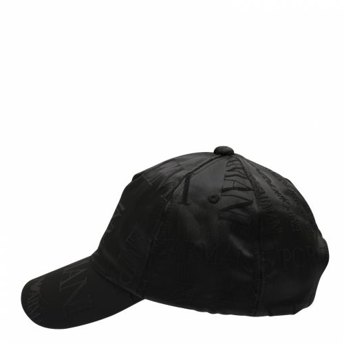 Mens Black All Over Logo Cap 55637 by Emporio Armani from Hurleys