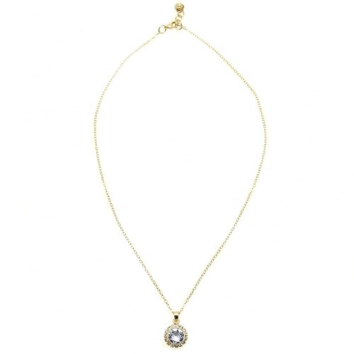 Womens Gold & Light Sapphire Sela Crystal Pendant Necklace 33141 by Ted Baker from Hurleys