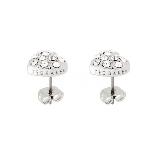 Womens Silver Pave Crystal Heart Earrings 18346 by Ted Baker from Hurleys