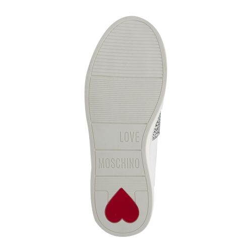 Womens White Jewel Strap Trainers 43069 by Love Moschino from Hurleys