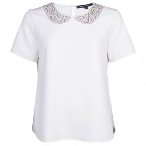 Womens Winter White Eliza Crepe S/s Top 15249 by French Connection from Hurleys