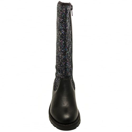 Girls Black Glitter Glamour Alto Boots (28-37) 66519 by Lelli Kelly from Hurleys