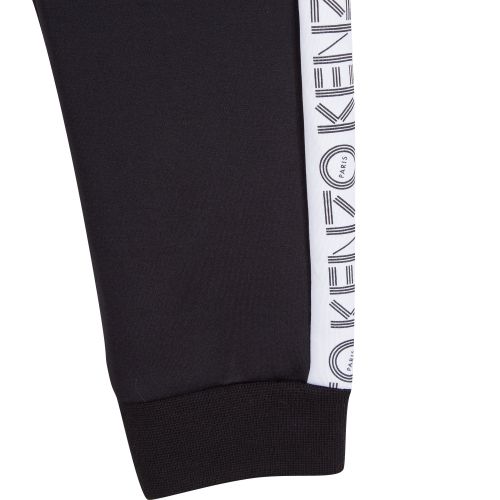 Boys Black Logo Tape Tracksuit 30795 by Kenzo from Hurleys