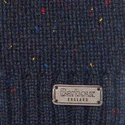 Mens Navy Carlton Beanie & Scarf Set 97480 by Barbour from Hurleys
