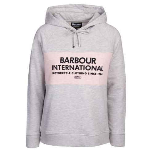 Womens Pale Grey Croft Hooded Sweat Top 38660 by Barbour International from Hurleys