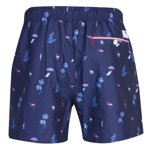 Mens Navy Gusty Printed Swim Shorts 23770 by Ted Baker from Hurleys