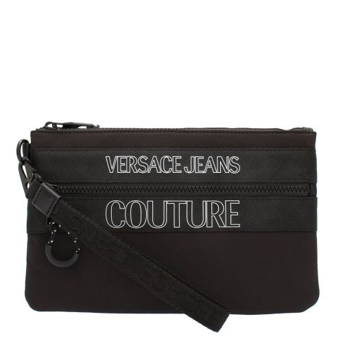 Mens Black Branded Logo Pouch 83662 by Versace Jeans Couture from Hurleys