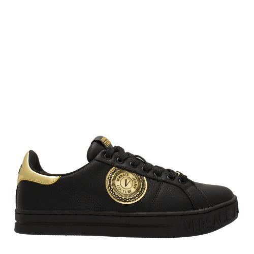 Mens Black Logo Emblem Trainers 83672 by Versace Jeans Couture from Hurleys