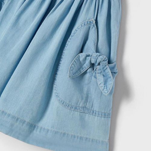 Girls Light Blue Chambray Pocket Dress 102557 by Mayoral from Hurleys