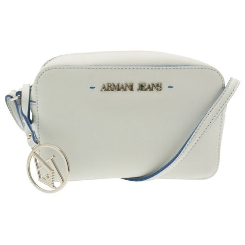 Womens White Small Crosshatch Cross Body Bag 69835 by Armani Jeans from Hurleys