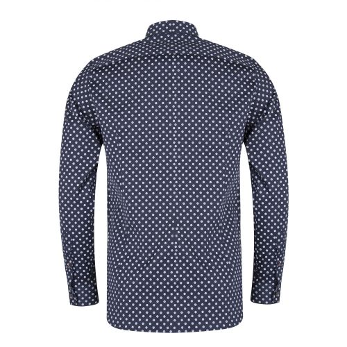 Mens Navy Hillgat Geo L/s Shirt 29243 by Ted Baker from Hurleys