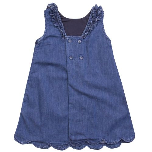 Girls Blue Embroidered Denim Dress 22606 by Mayoral from Hurleys