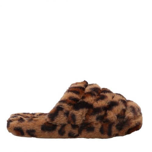 Womens Brown Leopard Alhana Faux Fur Slippers 96960 by Ted Baker from Hurleys