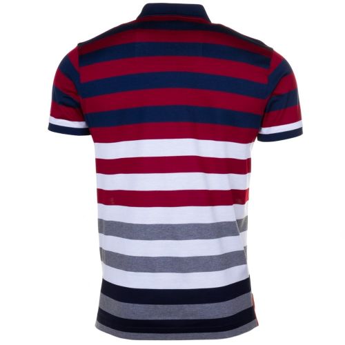 Paul & Shark Mens Red Assorted Striped Shark Fit S/s Polo Shirt 65009 by Paul And Shark from Hurleys
