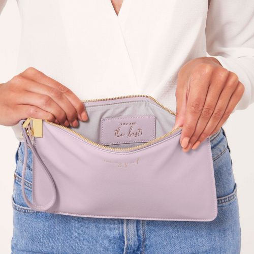 Womens Pale Lilac Amazing Friend Secret Message Pouch 81664 by Katie Loxton from Hurleys