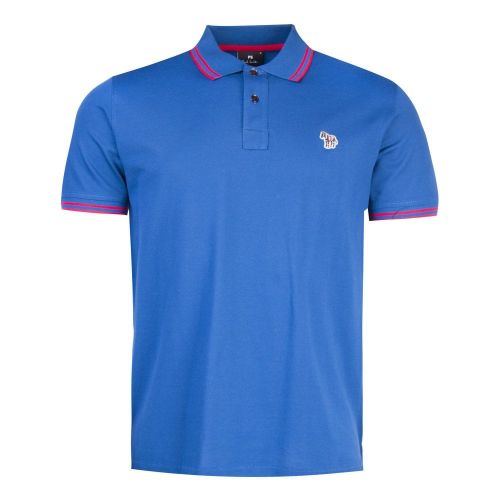 Mens Blue Tipped Regular Fit S/s Polo Shirt 24046 by PS Paul Smith from Hurleys