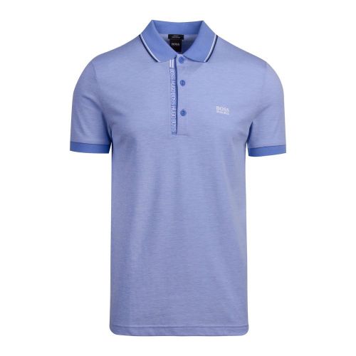 Athleisure Mens Sky Blue Paule 4 Slim Fit S/s Polo Shirt 88178 by BOSS from Hurleys