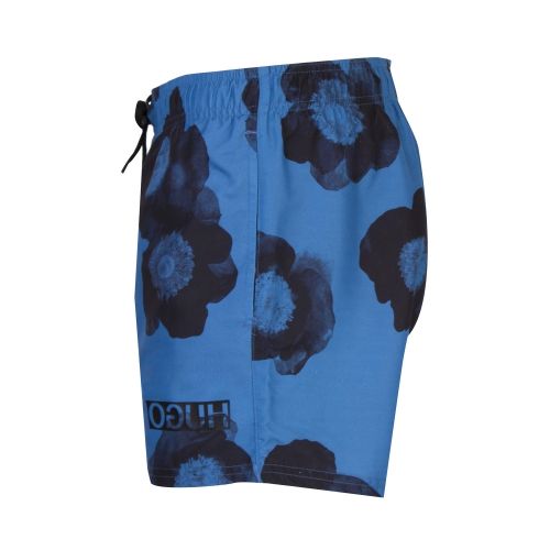 Mens Blue Bonaire Floral Swim Shorts 53579 by HUGO from Hurleys