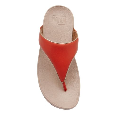 Womens Coral Pink Lulu Binding Toe Post Flip Flops 88654 by FitFlop from Hurleys