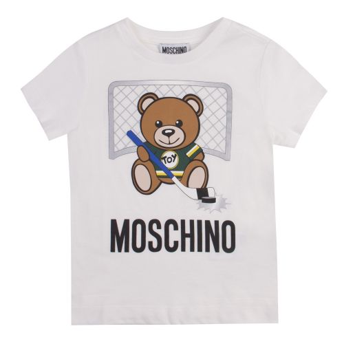Boys Cloud Ice Hockey Toy S/s T Shirt 47379 by Moschino from Hurleys