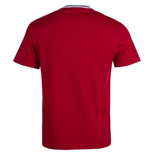 Mens Red Tipped Neck Regular Fit S/s T Shirt 23302 by Lacoste from Hurleys