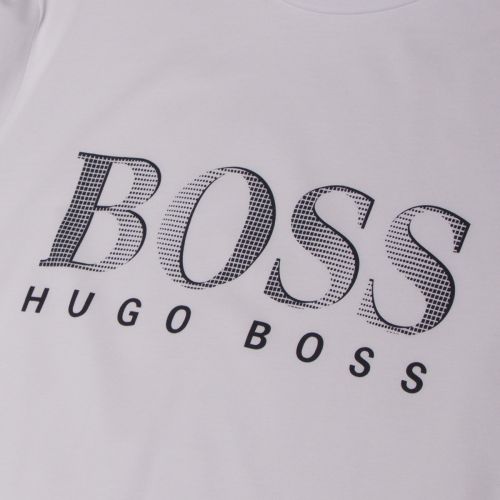 Mens Off White Big Logo Beach S/s T Shirt 37730 by BOSS from Hurleys