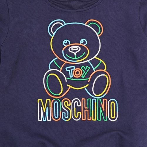 Boys Navy Colour Outline Toy Sweat Top 107688 by Moschino from Hurleys