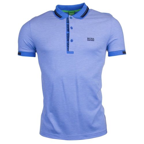 Mens Medium Blue Paule 4 S/s Polo Shirt 8195 by BOSS from Hurleys