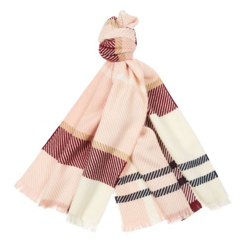 Womens Red/Pink Blair Tartan Scarf 92359 by Barbour from Hurleys