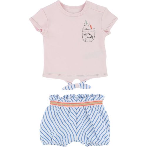 Baby Pink & Blue Unicorn T Shirt & Shorts Set 19604 by Marc Jacobs from Hurleys
