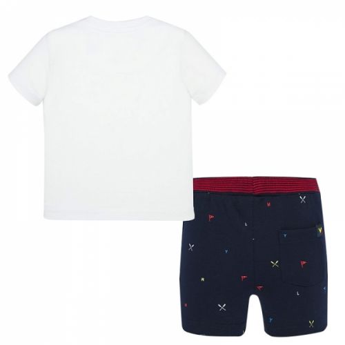 Infant White/Navy Rowing Top & Shorts Set 58258 by Mayoral from Hurleys