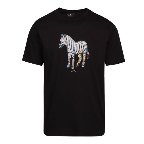 Mens Black Multi Print Zebra S/s T Shirt 89038 by PS Paul Smith from Hurleys