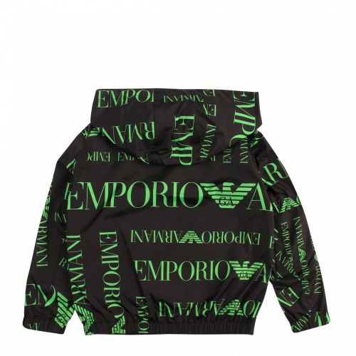 Boys Black/Green Large Logo Reversible Hooded Jacket 57375 by Emporio Armani from Hurleys