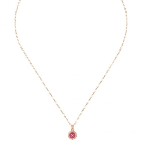 Womens Rose Gold & Mid Pink Elvina Pendant Necklace 66774 by Ted Baker from Hurleys