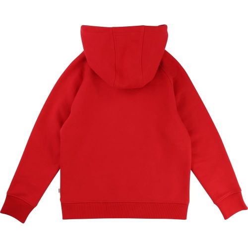Boys Red Branded Hooded Sweat Top 13284 by BOSS from Hurleys
