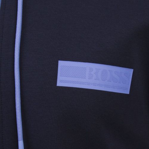 Athleisure Mens Navy Saggy Batch Hooded Zip Through Sweat Top 88182 by BOSS from Hurleys