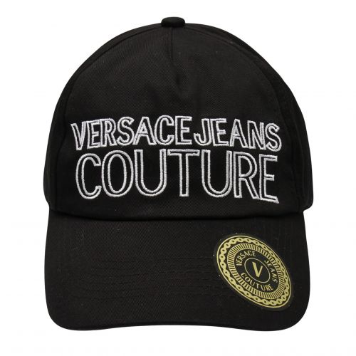 Mens Black Logo Cap 84749 by Versace Jeans Couture from Hurleys