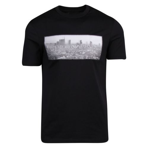 Mens Dark Blue City Hologram S/s T Shirt 55545 by Emporio Armani from Hurleys