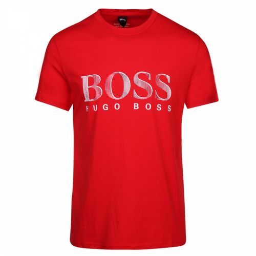 Mens Bright Red Big Logo Beach S/s T Shirt 37738 by BOSS from Hurleys