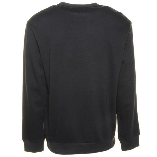 Mens Black Comfort Fit Crew Sweat Top 66395 by Armani Jeans from Hurleys