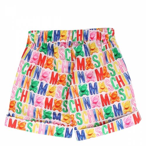 Girls Multicoloured Logo Printed Shorts 36148 by Moschino from Hurleys