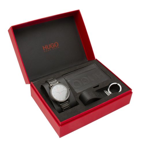Mens Black Watch & Accessories Gift Set 52248 by HUGO from Hurleys