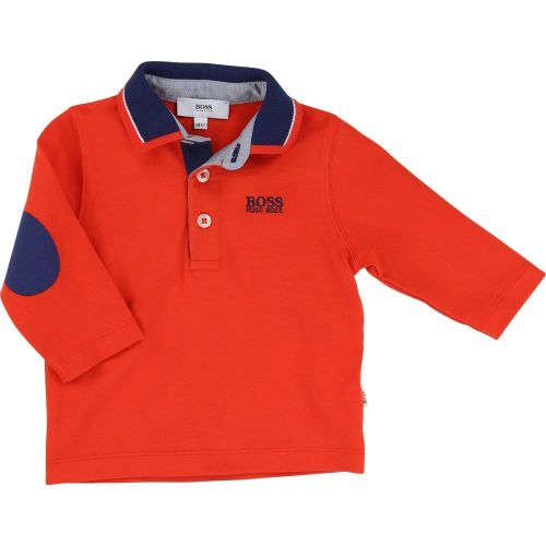 Baby Red Tipped Collar L/s Polo Shirt 18888 by BOSS from Hurleys